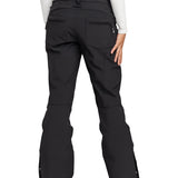 Roxy Women's Rising High Pant Short 2025 - Black snow pants with zippered pockets and a black waistband.