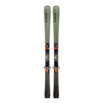 Elan Element 78 System Skis with EL 10.0 Bindings - A pair of skis with a green base color and black lettering, featuring an orange binding system.