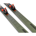 Elan Element 78 System Skis with EL 10.0 Bindings - A pair of skis with black bindings and orange accents, featuring a gray base color.