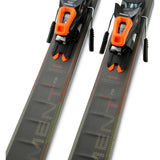 Elan Element 78 System Skis with EL 10.0 Bindings - Black skis with red and white lettering, featuring a black binding system.