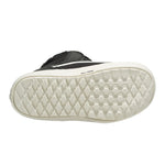 Vans Women's Encore Linerless Snowboard Boot 2025 - A black snowboard boot with a white sole and strap.