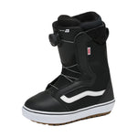 Vans Women's Encore OG Snowboard Boot 2025 - Black snowboard boot with white accents and a brown sole.
