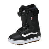 Vans Women's Encore OG Snowboard Boot 2025 - Black snowboard boot with white accents and a brown sole.