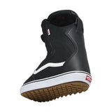 Vans Women's Encore OG Snowboard Boot 2025 - Black snowboard boot with white accents and a red logo on the heel.