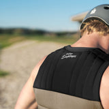 Follow Employee Of The Month Impact Vest 2024 - A black vest with white lettering and a logo on the back.