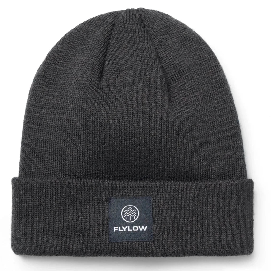 Flylow Longshoreman Beanie 2025 - A dark gray beanie with a white logo on the front.