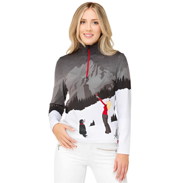 Krimson Klover Women's Powder Hound 1/4 Zip Base Layer Top 2025