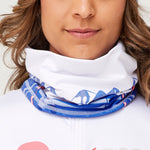 Krimson Klover Women's Apres Anyone Gaiter - A white gaiter with a blue and red patterned trim.