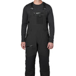 Flylow Baker Bib 2025 - Black bib with black straps, zippered leg pockets, and a white logo on the left thigh.