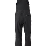 Flylow Baker Bib 2025 - Black bib with black straps, zippered leg pockets, and a flylow logo on the left thigh.