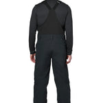 Flylow Firebird Bib 2025 - Black bib with black straps, zippered leg pockets, and a white logo on the left thigh.