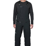 Flylow Firebird Bib - Black bib with white logo on left thigh, black straps and buckles.