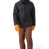 Flylow Patrol Jacket 2025 - A black jacket with two chest pockets, one zippered and one snap buttoned.