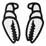 Crab Grab Mega Claw Stomp Pad 2025 - A black stomp pad with a wavy, claw-like design on top and a smooth bottom.