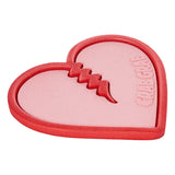 Crab Grab Mega Heart Stomp Pad 2025 - A pink heart-shaped pad with a stitched design and "CRAB GRAB" logo in white on the right side.