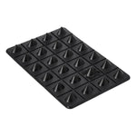 Crab Grab Shark Teeth Stomp Pad 2025 - Black stomp pad with pyramid-shaped studs and a textured surface.