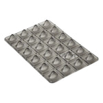 Crab Grab Shark Teeth Stomp Pad 2025 - A gray stomp pad with a textured surface and shark teeth-shaped grip pads.