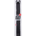 Crab Grab Skate Rails - Black skate rails with white lettering on top.