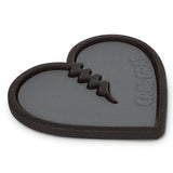 Crab Grab Mega Heart Stomp Pad 2025 - A black heart-shaped pad with a stitched design and the words "crab grab" embossed on it.