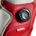 Vans Women's Encore Pro Limited Edition Snowboard Boots 2026 - Black snowboard boots with white accents and a distinctive red stripe on the side.