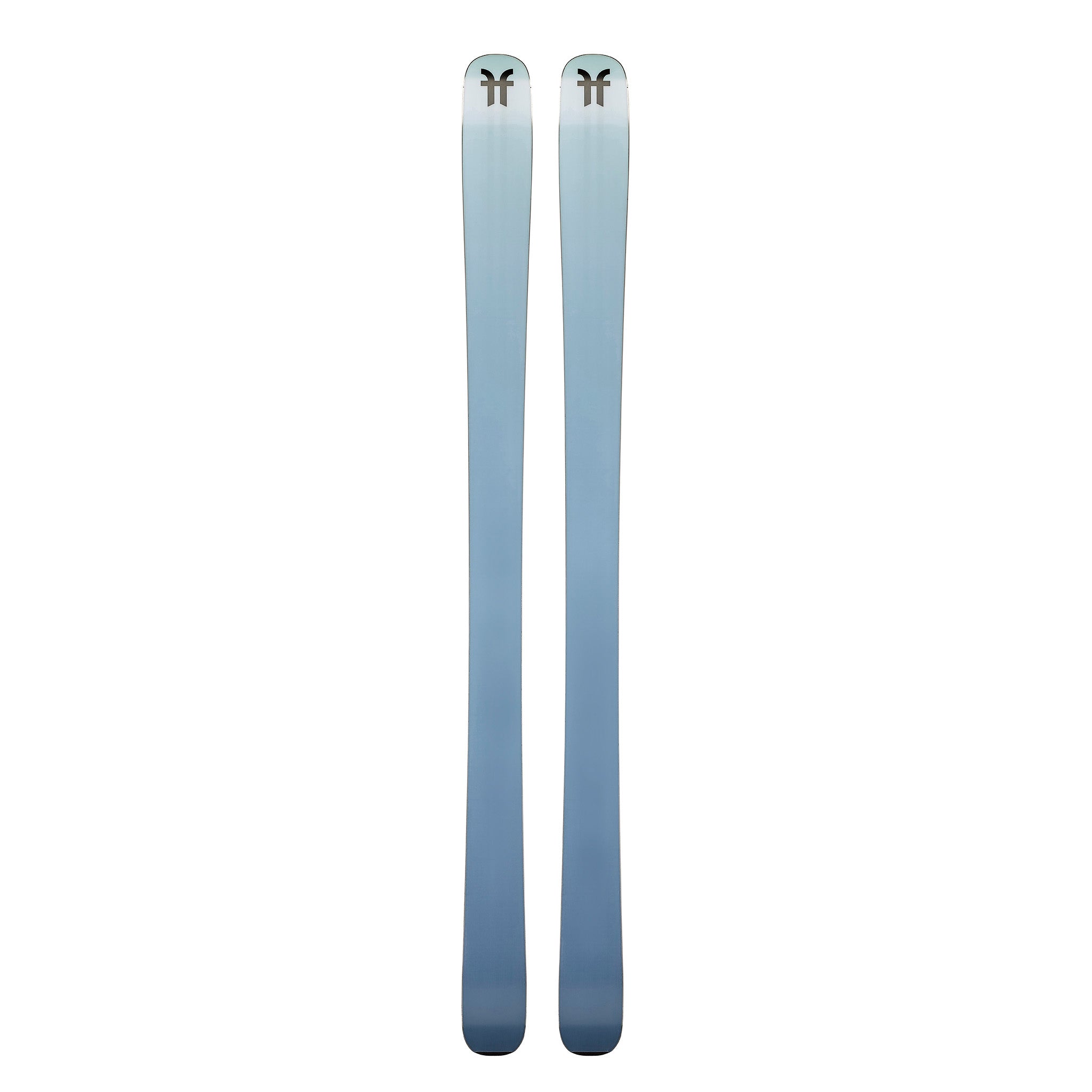 Faction Dancer 2 Ski 2026 - A pair of skis with a light blue gradient color scheme and black bindings.