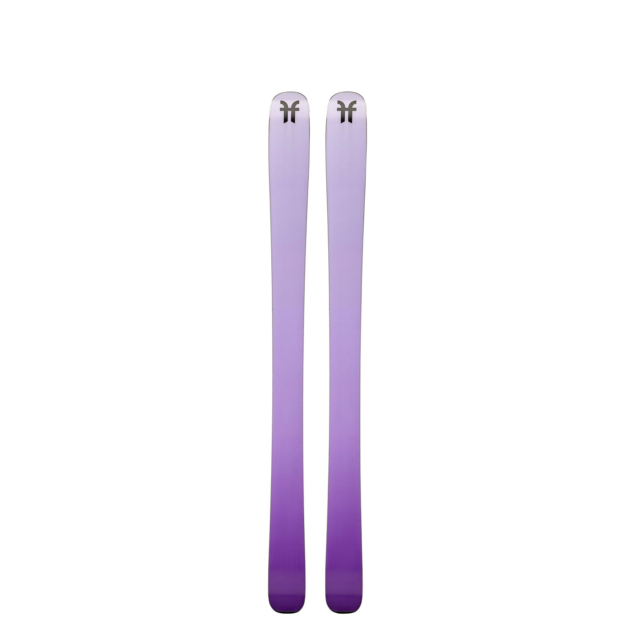 Faction Dancer 2 Ski 2026 - A pair of skis with a purple gradient color scheme, featuring a distinctive black logo at the tip.