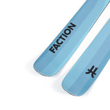 Faction Dancer 2 Ski 2026 - A pair of light blue skis with a subtle diagonal stripe pattern on their topsides.