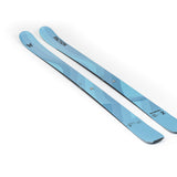 Faction Dancer 2 Ski 2026 - A light blue ski with a geometric pattern and black lettering on top.