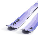 Faction Dancer 2 Ski 2026 - White skis with a blue stripe down the middle and black lettering on the tip.