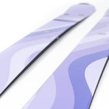 Faction Dancer 2 Ski 2026 - A pair of skis with a light purple base color and darker purple wavy lines on top.