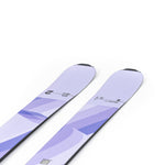 Faction Dancer 2 Ski 2026 - A pair of skis with a light purple base color and darker purple geometric shapes on top.