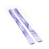 Faction Dancer 2 Ski 2026 - A pair of skis with a purple and white color scheme, featuring a wavy pattern on the top sheet.