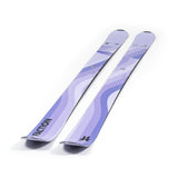 Faction Dancer 2 Ski 2026 - A pair of skis with a light purple base color and darker purple wavy stripes.