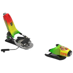 Look Pivot 15 GW Ski Bindings 2025 - A pair of ski bindings with a predominantly black base and silver hardware, featuring a circular logo on the top plate.