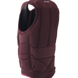 Follow Capiva Impact Vest 2024 - A maroon impact vest with a white logo on the upper right side.