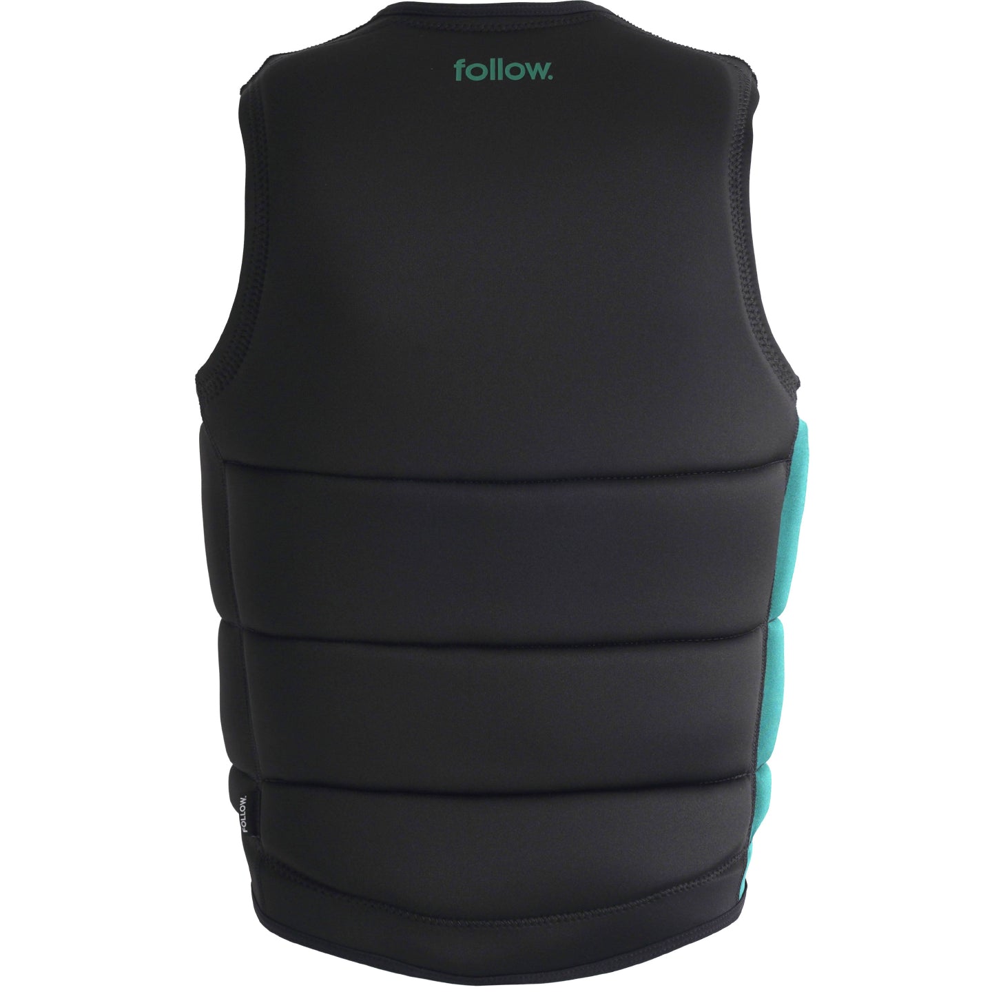 Follow Corp Impact Vest 2024 - Black vest with green accents on the side.