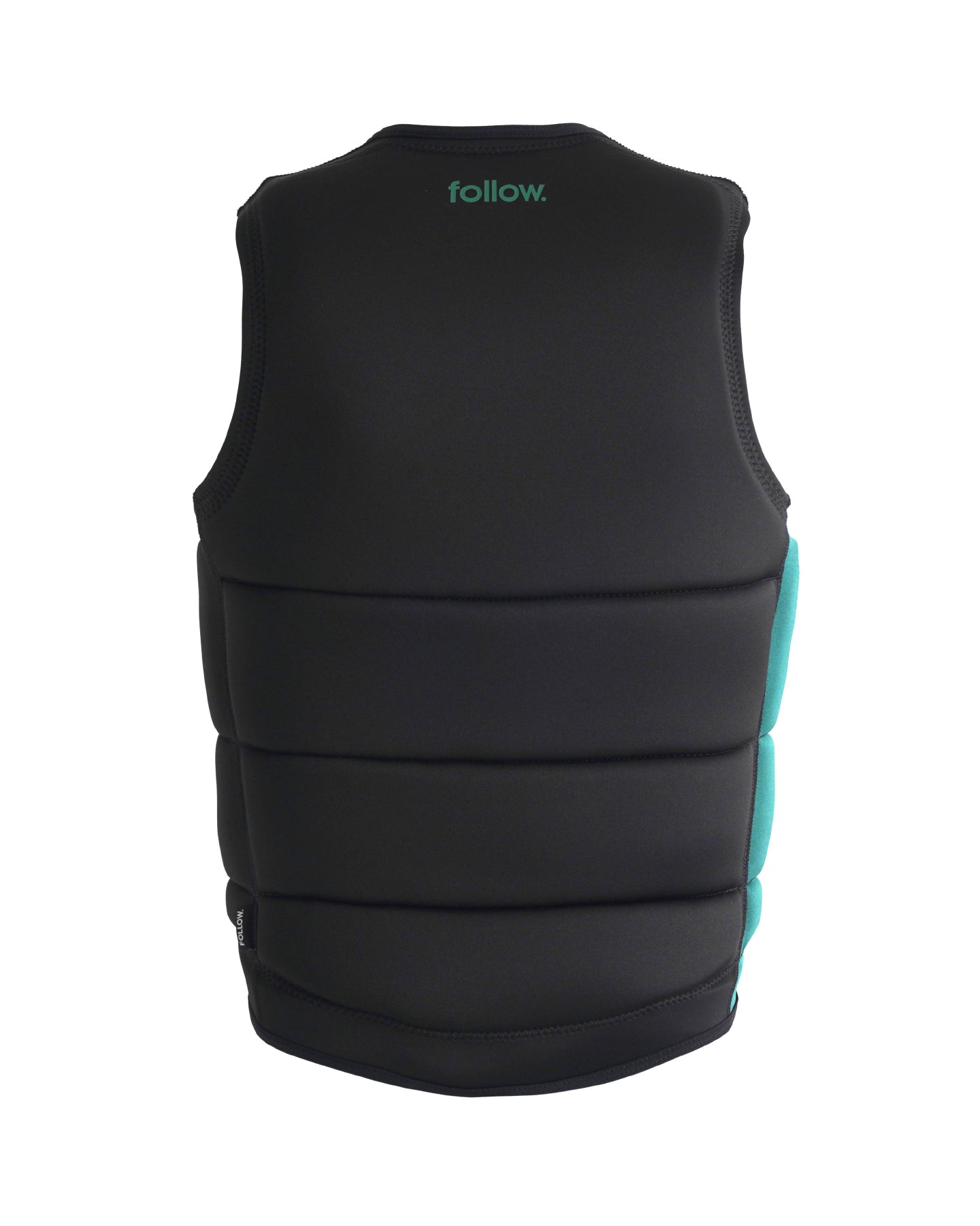 Follow Corp Impact Vest 2024 - Black vest with green accents on the side.