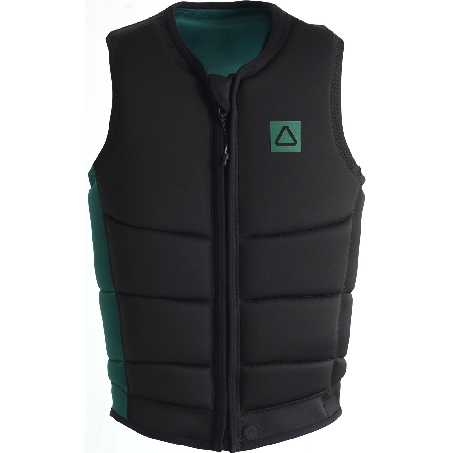 Follow Corp Impact Vest 2024 - Black vest with a green logo on the left chest area.