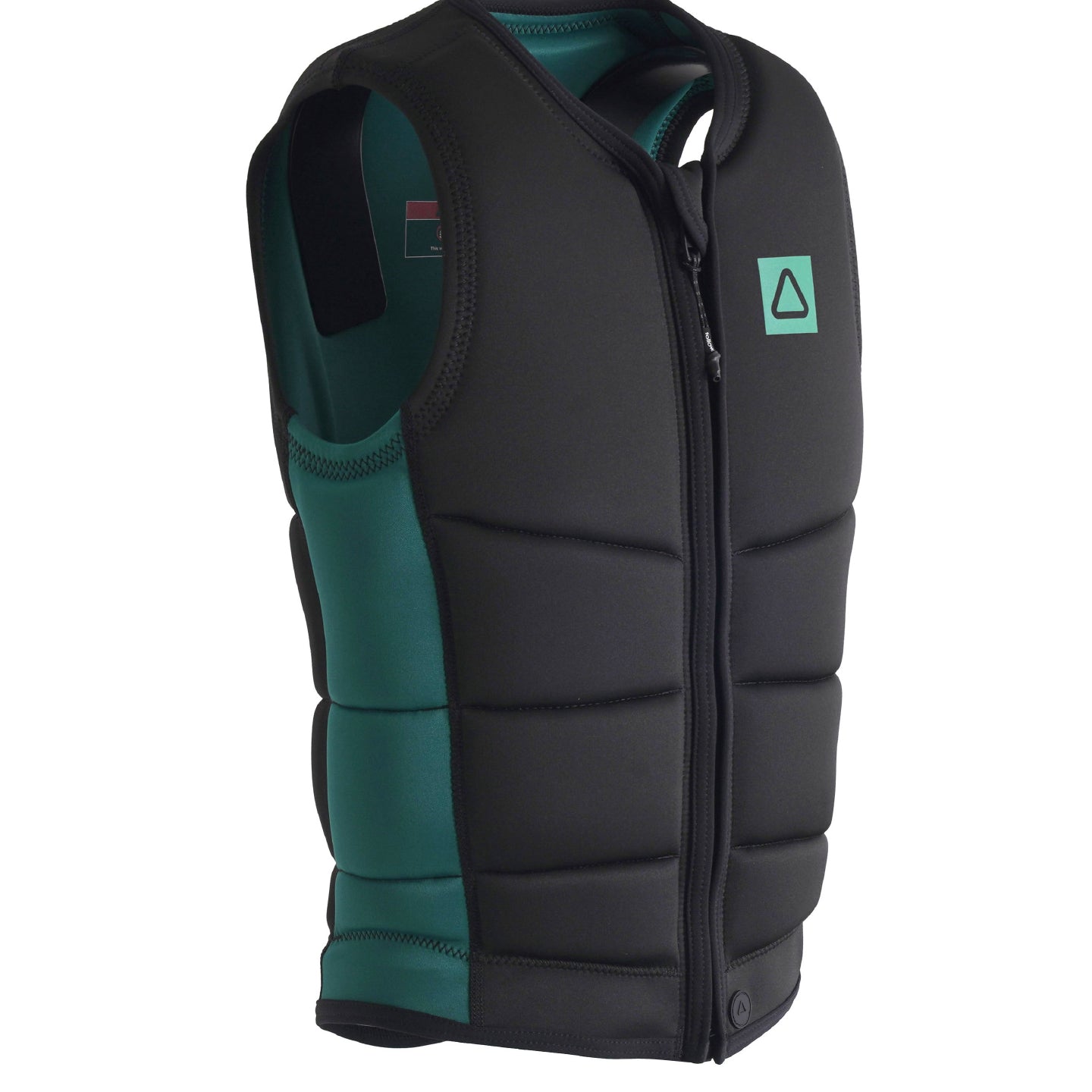 Follow Corp Impact Vest 2024 - Black vest with a green logo on the left chest area.