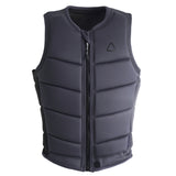 Follow Women's - Corp vest with a black logo on the upper right side, featuring horizontal ribbed padding and a zipper down the front.