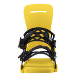 Fix Nation Snowboard Binding 2025 - A black snowboard binding with a rectangular cutout at the top of the strap, featuring a white logo that reads "FIX" on the right side.