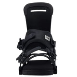 Fix Truce Snowboard Binding 2025 - Black snowboard binding with a rectangular cutout at the top of the strap.