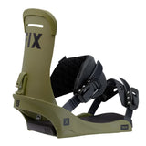 Fix Truce Snowboard Binding 2024 - A green snowboard binding with a black strap and buckle.