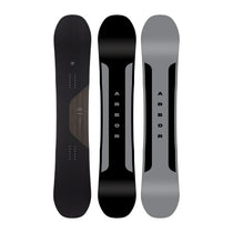 Arbor Formula Camber Snowboard 2025 - A black snowboard with a wood grain pattern on the top sheet, featuring white lettering and a small circular logo at the top.