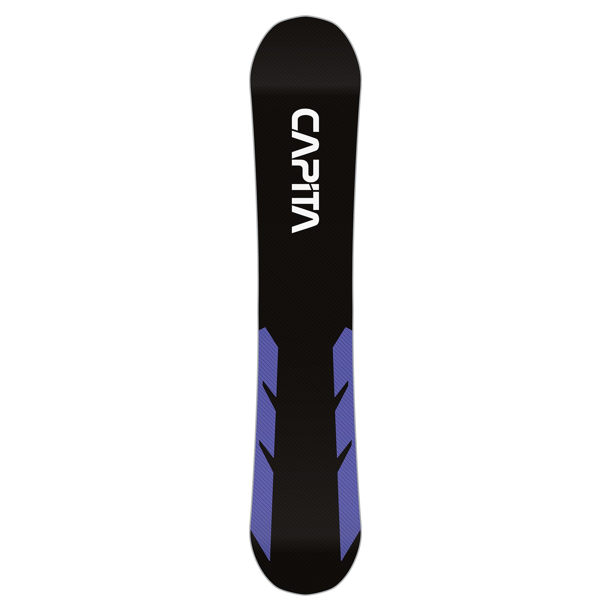 CAPiTA Mega Mercury Snowboard 2025- black/white/blue angle 2