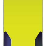 CAPiTA Mercury Snowboard 2026 - A yellow snowboard with a dark blue logo on top and a white stripe at the bottom.