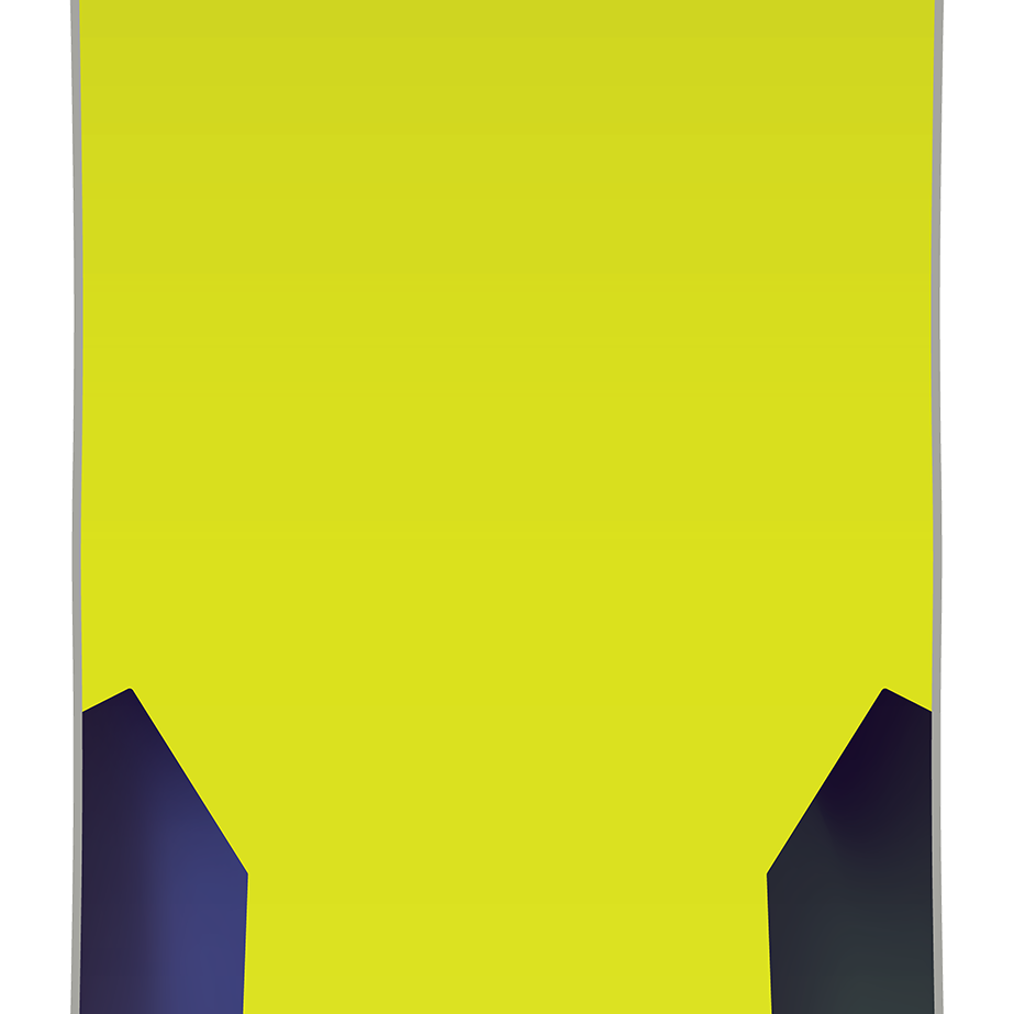 CAPiTA Mercury Snowboard 2026 - A yellow snowboard with a dark blue logo on top and a white stripe at the bottom.