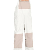 Airblaster Freedom Shell Bib 2025 - White bib with tan accents and black straps.