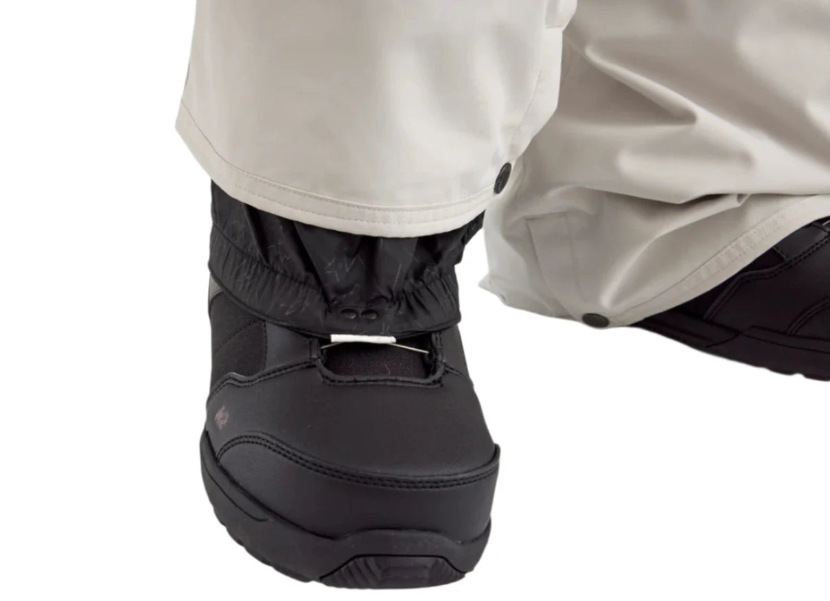 Airblaster Freedom Shell Bib 2025 - Black bib with white logo on left thigh and black zipper pull.