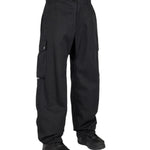 Airblaster Freedom Boss Shell Pant 2025 - Black pants with a zippered pocket on the thigh and a belt loop at the waist.
